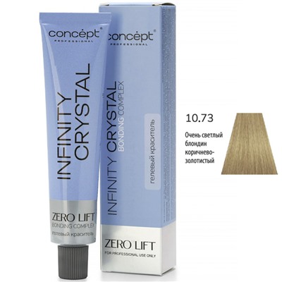 CONCEPT Infinity Crystal Гелевый полуперманентный краситель для волос 10/73 очень светлый блондин коричнево-золотистый 60 мл