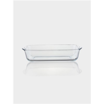 Форма для выпечки и запекания Paşabahçe Borcam, 2.7 л, 33.6×19×7 см, прямоугольная, жаропрочное стекло, прозрачная