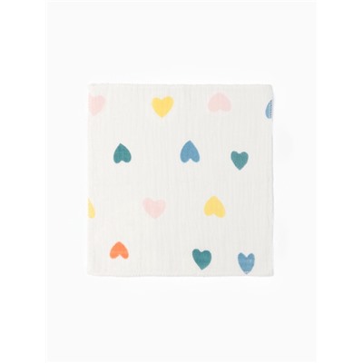 Набор платочков «Крошка Я» Colored hearts (вид 2), 20×20 см, 5 шт., муслин, хлопок 100%
