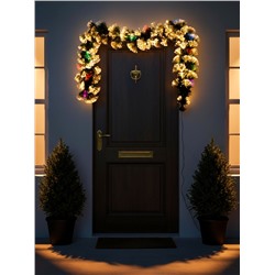 Хвойная гирлянда фиброоптическая «Вспышки» 200 см, автопереключение