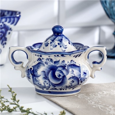 Сахарница фарфор гжель «Секрет»