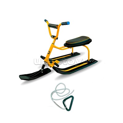 Игрушка Снегокат детский 214 "Drive" разборный с высокой рамой, с рисунком и высоким рулем (Желтый)