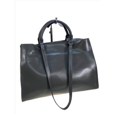 Женская сумка из натуральной кожи, цвет серый