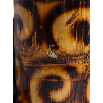 УЦЕНКА Свеча в бамбуке тройная, 14×13×30 см, 100 мл, цв. коричневый