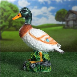 Садовая фигура из полистоуна «Селезень», 35×29×18 см