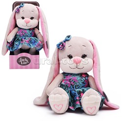 Зайка Лин в платье с ярким цветочным принтом, 20 см, в коробке