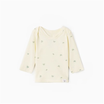 Лонгслив детский MINAKU, рост 68-74 см, молочный