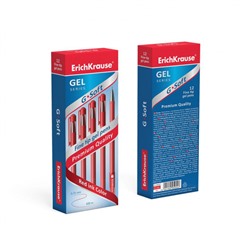 Ручка гелевая G-SOFT 0.38 мм красная 39432 ErichKrause