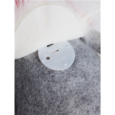 Фигура текстиль «Гномик в красной шапке» 60 см, 1 LED, от батареек LR1130×3, свечение тёплое белое