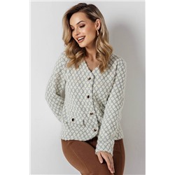 Жакет женский  4427/06/Голубой, молочный