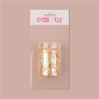 Поталь для декора ногтей, 3 г, в пластиковой банке, золотистая