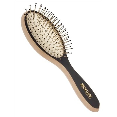 Dewal Щетка массажная для волос мини-овальная / Blackwood BRB100, дерево, нейлон, 17 см 20811