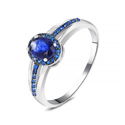 Кольцо, сапфир корунд , наносапфир, SL-RIC35