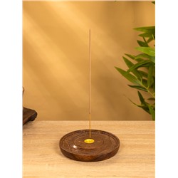 Подставка под благовония круглая, 12.5×12.5×1.5 см, дерево шишам