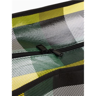 Сумка хозяйственная на молнии, 35 л, 50×20×35 см, чёрная/жёлтая