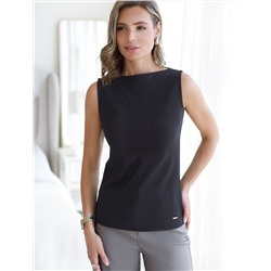 Топ из премиального хлопка с эластаном