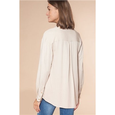 Блузка из премиальной вискозы в рубчик