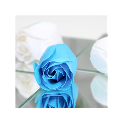 Мыльные розочки, синие и белые, набор 9 шт.