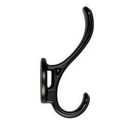Крючок мебельный CAPPIO WAVE, двухрожковый, цвет черный