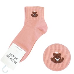 Хлопковые носки FASHION SOCKS (бело-розовые)