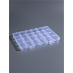 Органайзер для хранения мелочей, 24 ячейки, 19×13×1.8 см, прозрачный