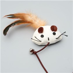 Дразнилка из натуральных материалов «Мышь», 40 см