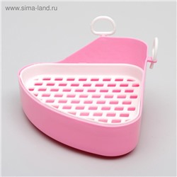 Туалет угловой для кроликов и хорьков, 18.5×18 см, микс цветов