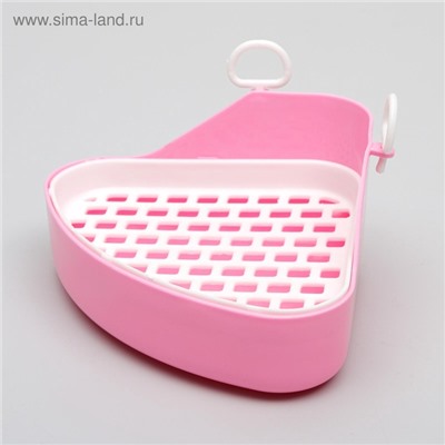 Туалет угловой для кроликов и хорьков, 18.5×18 см, микс цветов