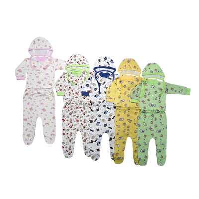 Комплект (кофта "стойка" длинный рукав, ползкнки короткие и чепчик) (Ф3Р)