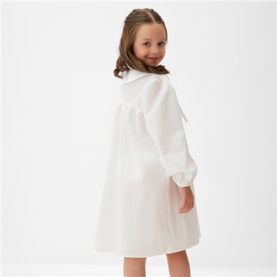 Платье для девочки MINAKU: Cotton collection, рост 92 см, белое