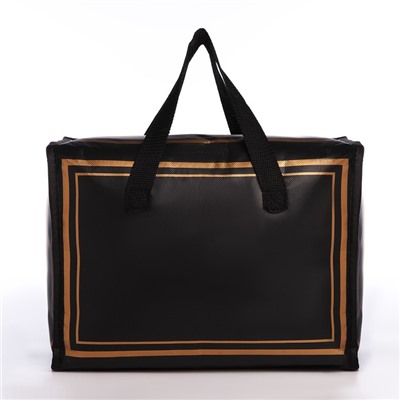 Термосумка на молнии, 14 л, 30×22×22 см, чёрная