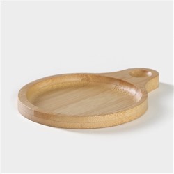 Сахарница с ложкой на бамбуковой подставке BellaTenero, 350 мл, фарфор, белая