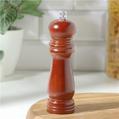 Мельница для специй Доляна, 17×4.5 см, металлический механизм, цвет коричневый