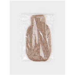 Мочалка - варежка для тела Доляна, массажная, 22×11 см, бежевая