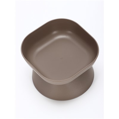 Миска для животных «КУБ», 200 мл, покрытие Soft-touch, французский серый