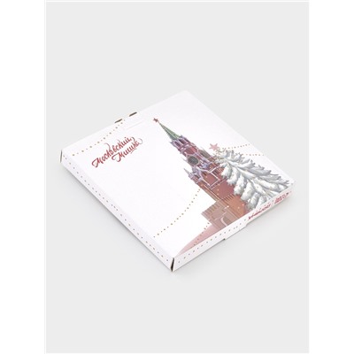 Тарелка новогодняя Доляна «Московский мишка», d=19 см, стекло