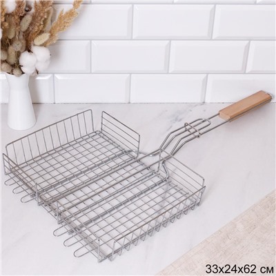 Решетка - гриль глубокая 32х24х62 см Хром / 112-4 /уп 25/0,608/ решетка для барбекю