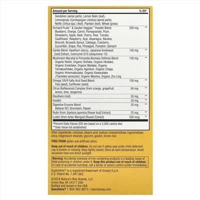 Nature's Way, Alive! ® Max3 Potency, полный мультивитаминный комплекс для взрослых, с железом, 90 таблеток