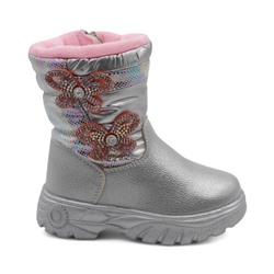 Ботинки на меху XV481-1-3 серебряные