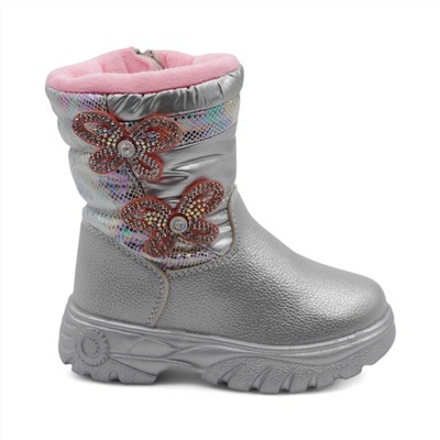 Ботинки на меху XV481-1-3 серебряные