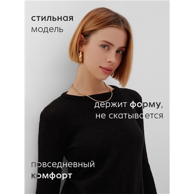 Джемпер женский MINAKU: Knitwear collection, чёрный, размер 48