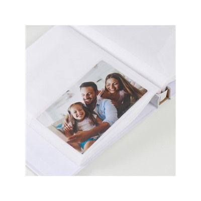 УЦЕНКА Фотоальбом на 200 фото 10×15 см «Белоснежный», искусственная кожа, 4×22×22.7 см