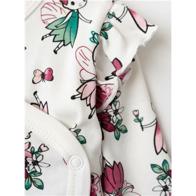 Боди детское трикотажное для девочек, 2 шт в комплекте