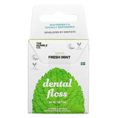 The Humble Co., Dental Floss, Fresh Mint, 55 Yds (50 m)