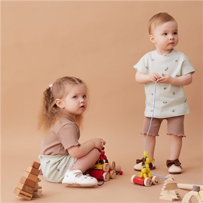 Шорты с рюшами «Крошка Я» Я Olives, рост 62-68, молочные