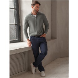 Кардиган на молнии из хлопка с нейлоном