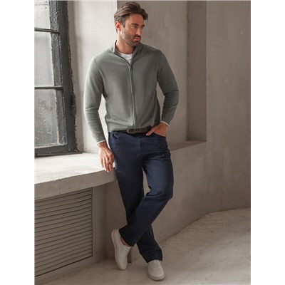 Кардиган на молнии из хлопка с нейлоном