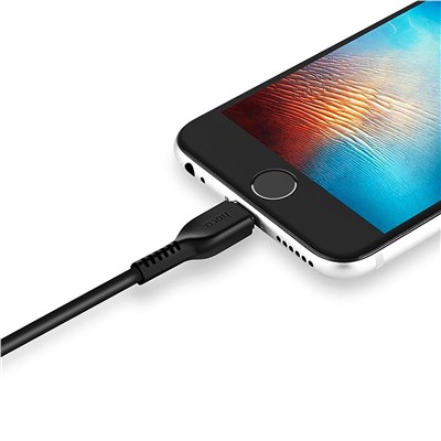 Кабель USB - Apple lightning Hoco X20 Snowy Spirit 12W 300см 2,4A  (black)