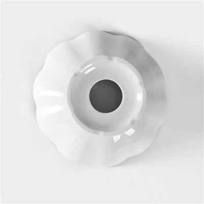 Конфетница Добрушский завод «Бельё», фарфор, 300 мл, h=15.2 см, белая