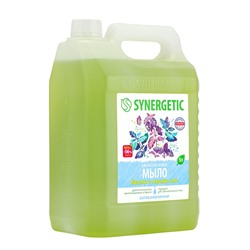 Мыло жидкое SYNERGETIC, биоразлагаемое, для мытья рук и тела «Базилик и морская соль», 5 л